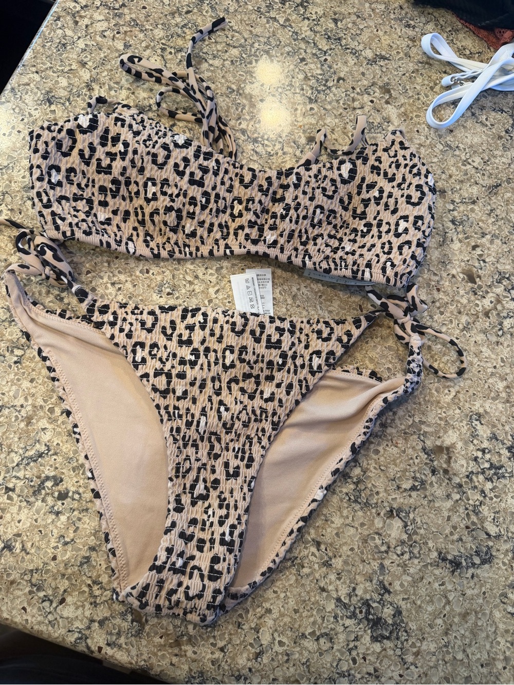 Hollister Leopard Print Bikini Set - Tan/Black